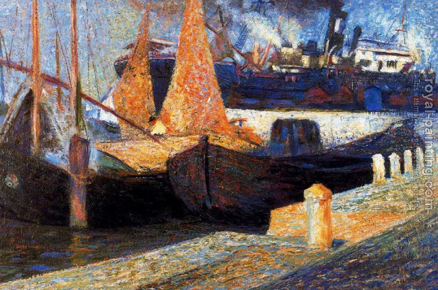 Umberto Boccioni : Boats in Sunlight